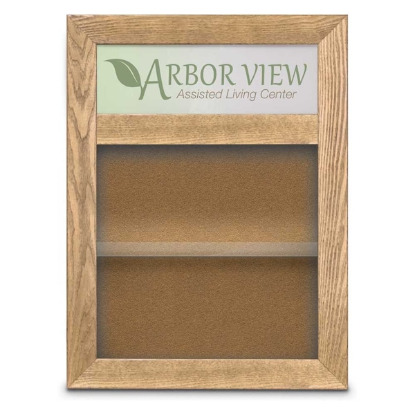 Outdoor Enclosed Combo Board, 48"x36", Bronze Frame/Green & Black